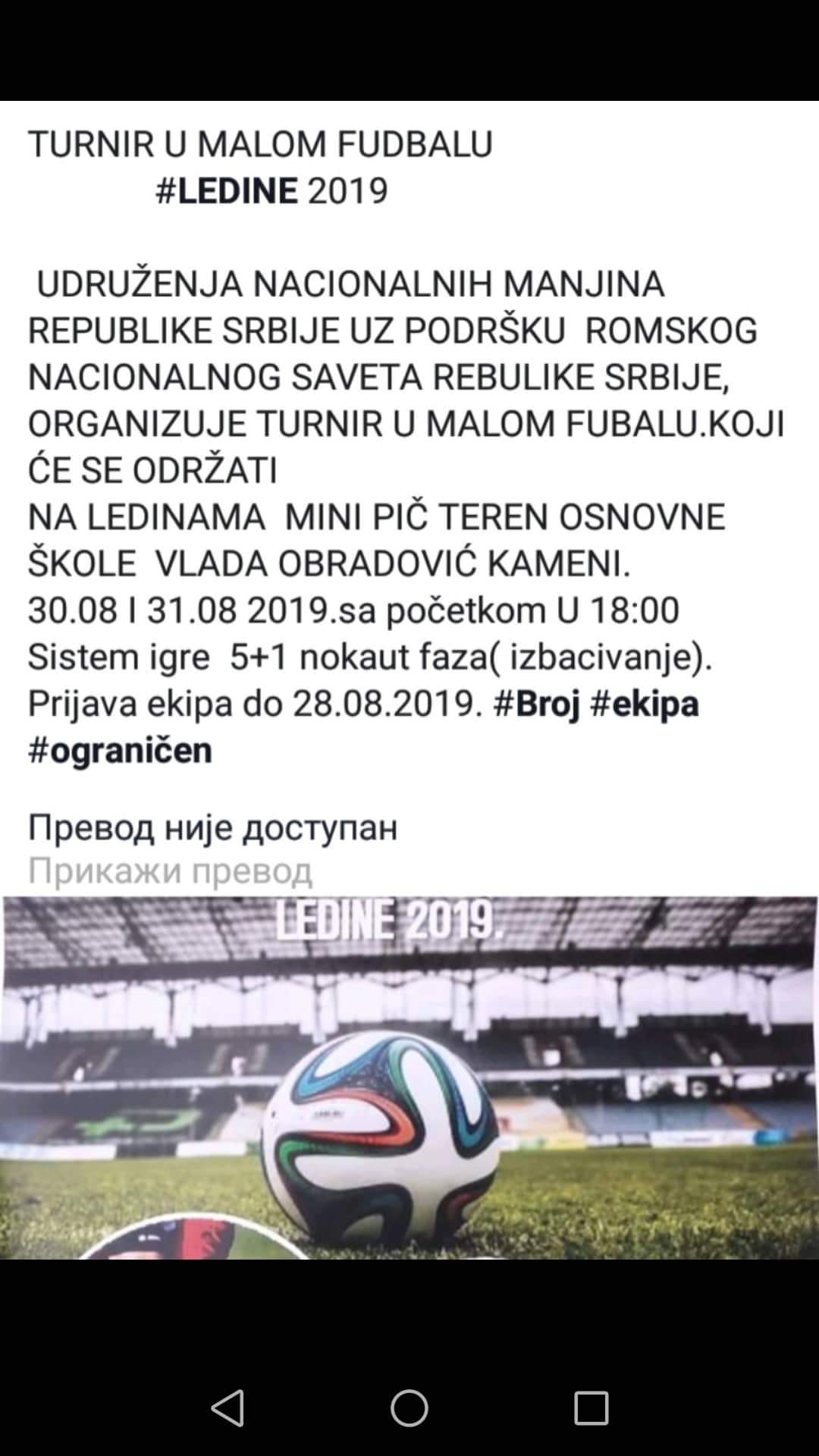 Turnir u malom fudbalu #LEDINE2019